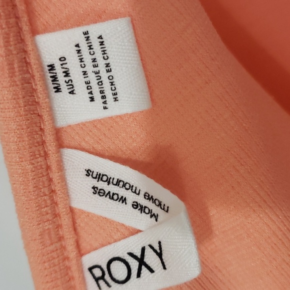 Roxy Good Keepsake Dress Streatch Knit Open Back Midi Size M - Picture 9 of 10